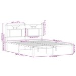 vidaXL Cadre de lit sans matelas chêne sonoma 140x190 cm