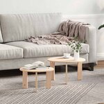 vidaXL Table basse 2 Pièces Naturel 47 5 x 47 5 x 27 cm