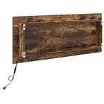 vidaXL Miroir Chêne fumé 90 x 8 5 x 37 cm Bois d'ingénierie