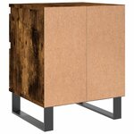 vidaXL Tables de chevet 2 Pièces chêne fumé 40x35x50 cm bois ingénierie
