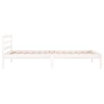 vidaXL Cadre de lit sans matelas bois de pin massif 100x200 cm blanc