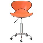 vidaXL Chaises à manger pivotantes lot de 2 orange similicuir