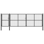 vidaXL Portail de jardin Acier 500 x 150 cm Anthracite