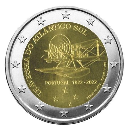 2 euro commemorative 2022 : portugal (traversée atlantique sud)