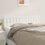 vidaXL Têtes de lit 2 Pièces Blanc 72x5x78/88 cm Similicuir