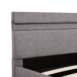 vidaXL Cadre de lit à stockage hydraulique et LED taupe 120x200 cm