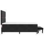 vidaXL Lit à ressorts avec matelas Noir 140 x 190 cm Velours