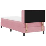vidaXL Lit à ressorts avec matelas noir 100x200 cm en velours Rose