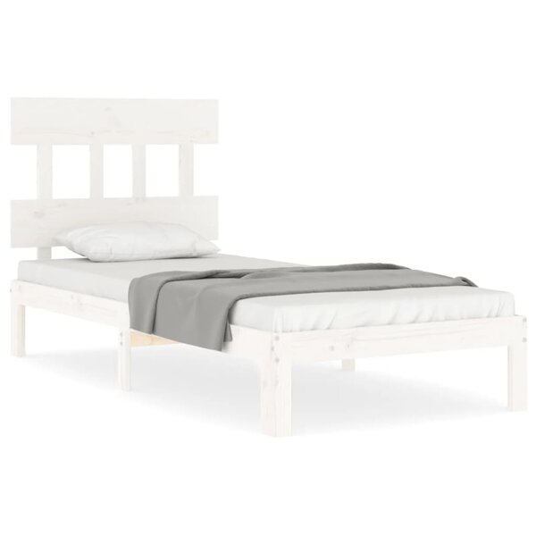 vidaXL Cadre de lit sans matelas blanc 100x200 cm bois de pin massif