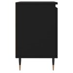 vidaXL Tables de chevet 2 Pièces noir 40x30x50 cm bois d'ingénierie