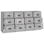 vidaXL Buffets 2 Pièces gris béton bois d'ingénierie