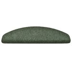 vidaXL Tapis autoadhésifs de marches 10 Pièces Vert 65x21x4 cm Aiguilleté