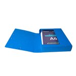 EXACOMPTA - Boite de classement a élastique - Dos 60mm - 24 x 32 - Carte lustrée F.S.C 7/10eme - Couleur bleue