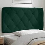 vidaXL Coussin de tête de lit vert foncé 100 cm velours