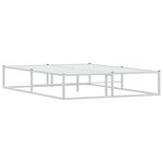 vidaXL Cadre de lit sans matelas blanc 140x200 cm métal