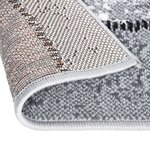 Vidaxl tapis bcf gris avec motif de blocs 100x200 cm