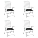 vidaXL Coussins de chaise jardin lot de 4 noir 50x50x3 cm tissu oxford