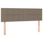vidaXL Sommier à lattes de lit avec matelas Taupe 140x200 cm Tissu