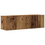 vidaXL Meubles TV muraux 4 Pièces vieux bois bois d'ingénierie