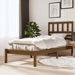 vidaXL Cadre de lit Marron miel Bois de pin massif 100x200 cm
