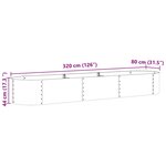 vidaXL Jardinière surélevée Marron 320 x 80 x 44 cm Acier