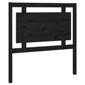 vidaXL Tête de lit Noir 95 5x4x100 cm Bois massif de pin