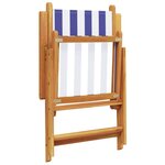 vidaXL Chaises inclinables de jardin lot de 6 tissu et bois massif