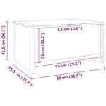 Vidaxl table basse sonoma gris 80x55 5x41 5 cm bois d'ingénierie