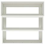 vidaXL Jardinière de jardin 3 niveaux 90x90x35 cm Acier blanc