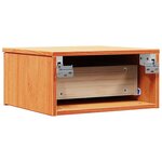 vidaXL Table de chevet avec tiroir 2 Pièces Brun cire 37 x 35 x 18 5 cm