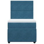 vidaXL Sommier à lattes de lit avec matelas Bleu foncé 90x200 cm