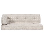 vidaXL Coussin de canapé palette Marron clair Tissu Patchwork