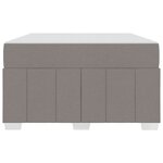 vidaXL Cadre de lit avec matelas Taupe 120 x 200 cm tissu