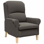 vidaXL fauteuil Gris foncé 76 x 94 x 102 cm tissu