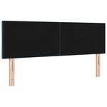 vidaXL Tête de lit avec des lumières à LED Réglable Bleu 160 cm tissu