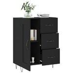 vidaXL Buffet noir 69 5x34x90 cm bois d'ingénierie