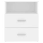 vidaXL Table de chevet Blanc 50x32x60 cm