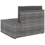 vidaXL Salon de jardin 10 Pièces Résine tressée Gris