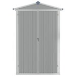 vidaXL Abri de jardin Gris 116x45x175 cm Acier galvanisé