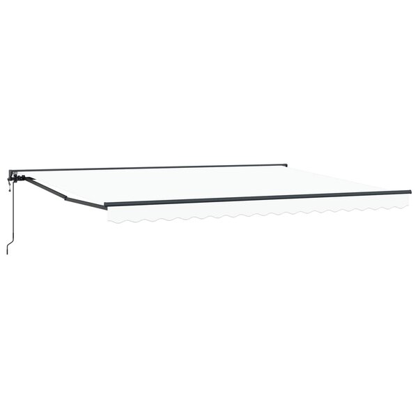 vidaXL Cadre d'auvent Blanc 450 × 300 cm Polyester avec revêtement PU