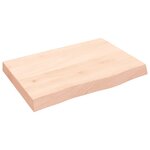 vidaXL Dessus de table 60x40x(2-6) cm bois de chêne massif non traité