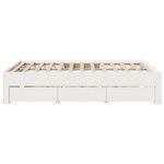 vidaXL Cadre de lit sans matelas avec tiroirs blanc 150x200 cm pin