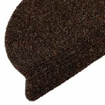 vidaXL Tapis d'escalier auto-adhésifs 30 pièces 56 x 17 x 3 cm Marron Demi-rond