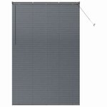 vidaXL Store de Fenêtre avec des rideaux Manuel Gris foncé Aluminium