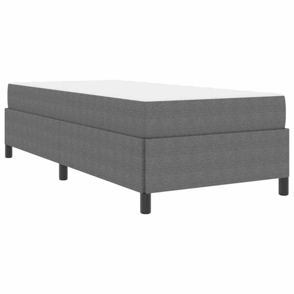 vidaXL Cadre de lit Gris clair 90 x 200 cm Tissu en velours côtelé
