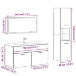 vidaXL Ensemble de meubles salle de bain 3 Pièces bois d'ingénierie