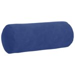 vidaXL Coussins d'accent 2 Pièces Bleu police Ø 15 x 40 cm