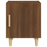 vidaXL Tables de chevet 2 Pièces Chêne marron Bois d'ingénierie