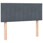 vidaXL Sommier à lattes de lit et matelas et LED gris foncé 120x220cm velours