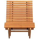 vidaXL Transat 2 pc Bois d'Acacia Massif Marron